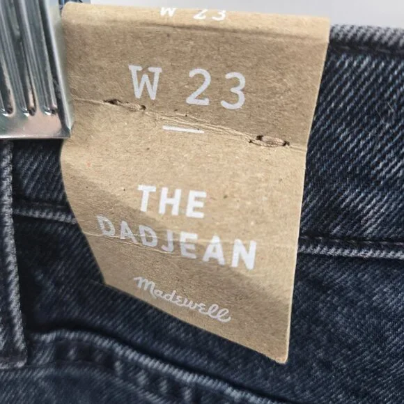 Madewell The Dad Jean Dark Blue Low Rise Jeans Waist 23 - Picture 4 of 10